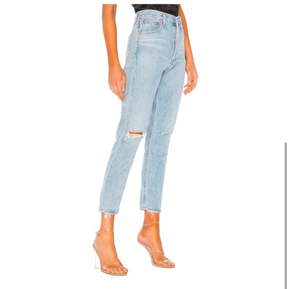 AGOLDE Jamie High Rise Classic Straight Leg Jeans - Shakedown - Size 26 EUC - Picture 3 of 4